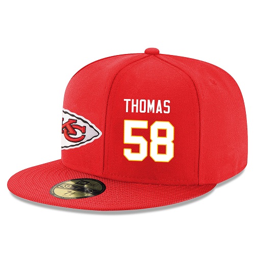 NFL Kansas City Chiefs #58 Derrick Thomas Stitched Snapback Adjustable Player Hat - Red/White